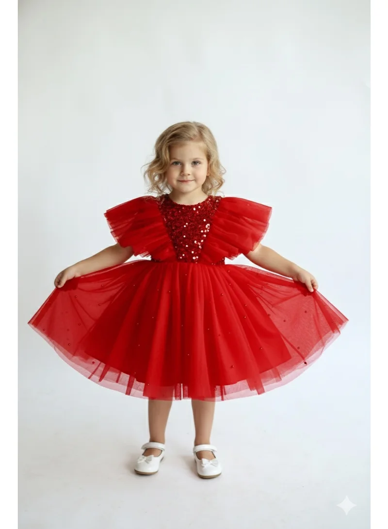 بيداني فستان أحمر جنية